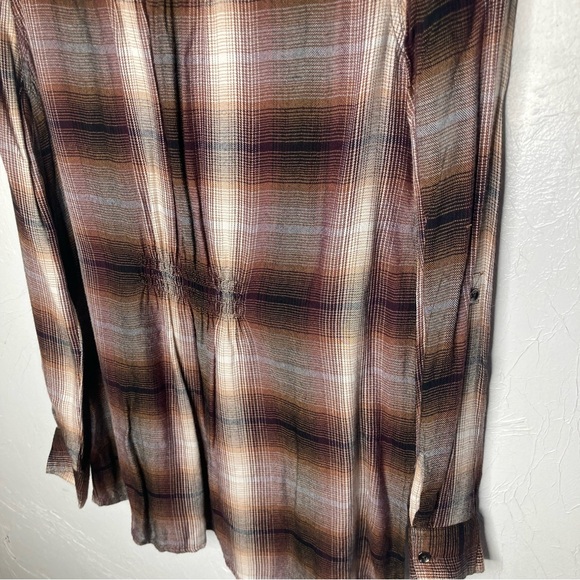 Jessica Simpson ladies button up plaid long sleeve shirt size:xs - Picture 3 of 8
